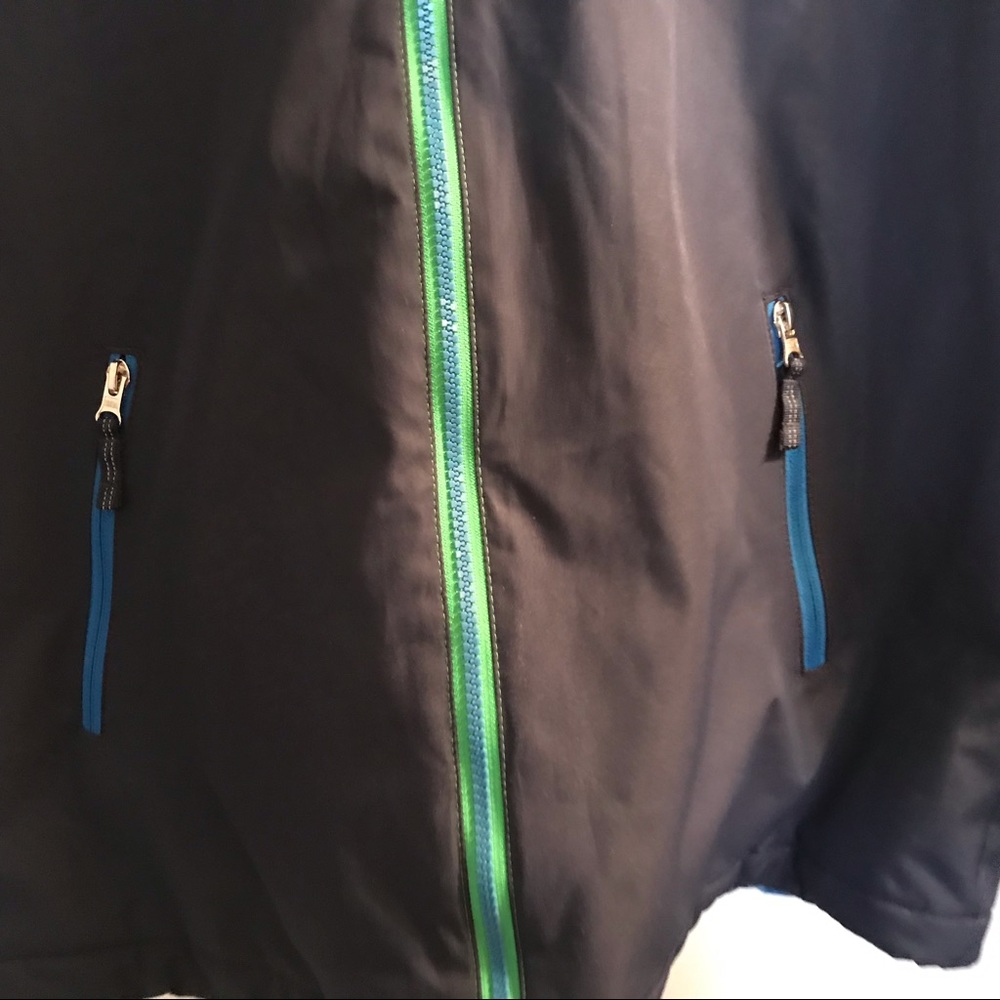 Men’s Lands’End Size XL Blue &Green Hooded Jacket. - Picture 7 of 8
